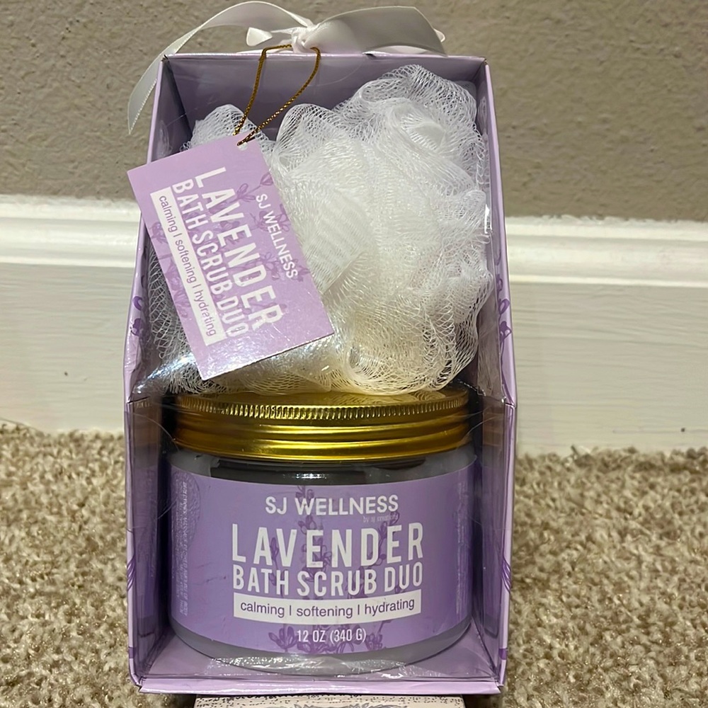 Lavender Bath Scrub Duo Loofa Gift Set